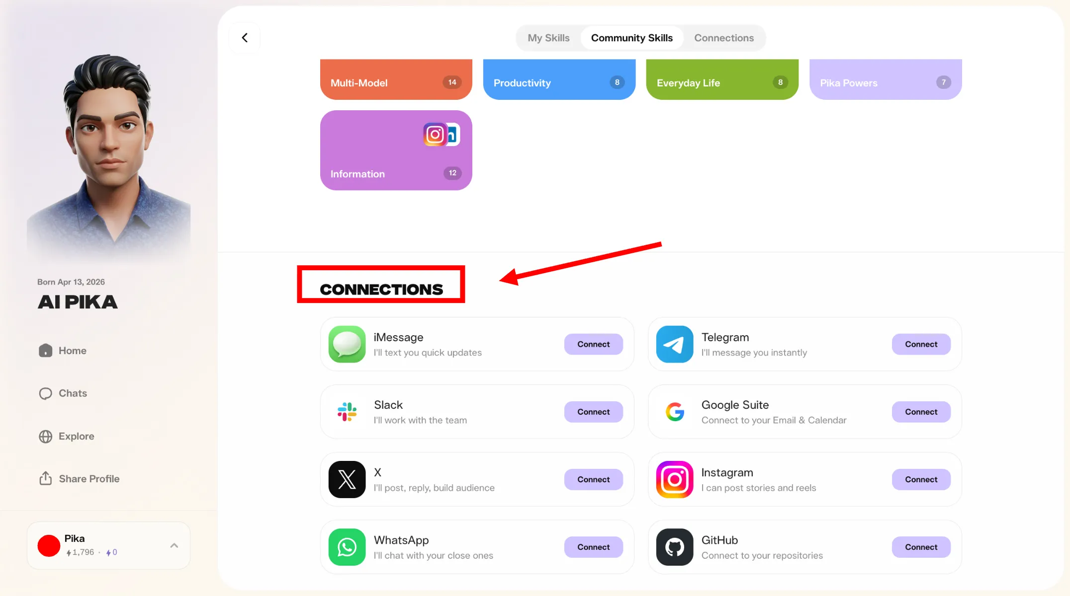 Connections Setup